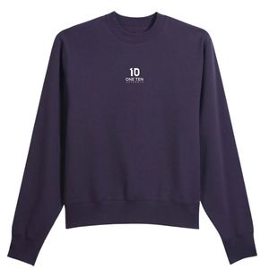 เสื้อสเวตเชิ้ตคอกลมผ้าฝ้ายรีไซเคิลสีน้ำเงินเข้มสำหรับผู้ชาย  แบบพรีเมียม เป็นมิตรต่อสิ่งแวดล้อม แขนยาว สวมใส่สบาย เหมาะสำหรับทุกวัน - Product Image 1