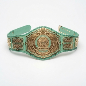 Ceinture de championnat sportive personnalisée, ceinture de trophée gravée avec plaque métallique, sangle en cuir, pour vainqueurs de tournois, vente en gros - Product Image 4
