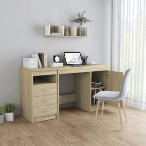 Escritorio Mediano para Computadora de Madera Sintética Roble Sonoma, Mueble Elegante para Oficina en Casa - Product Image 3