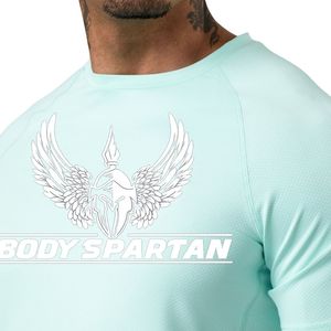 Men’s Mint Green Graphic Print T Shirt Crew Neck Short Sleeve Athletic Gym Workout Training Casual Sportswear Activewear Tee - Product Image 3