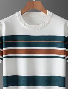 Camiseta Casual de Manga Corta para Hombre, Transpirable, de Punto, con Cuello Redondo, Logotipo en el Dobladillo Inferior, Corte Regular, Tejido de 320g - Product Image 4