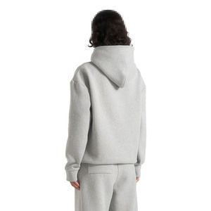 Sudadera con capucha de forro polar de alta calidad para mujer, corte holgado extragrande, conjunto de chándal con logo personalizado, venta al por mayor, ropa urbana lisa en blanco. - Product Image 3