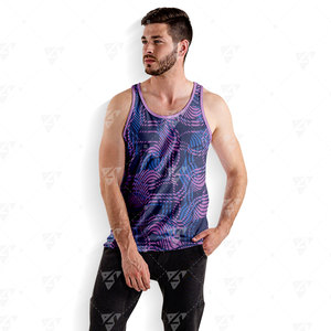 Débardeur de sport pour homme, best-seller, haute qualité, séchage rapide, imprimé, écologique, respirant, polyester/coton - Product Image 5