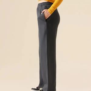 Pantalons stretch confortables pour femmes, fournisseur de logos personnalisés, pantalons formels noirs classiques pour femmes, vente en gros - Product Image 3