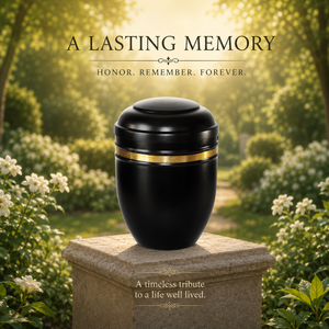 Urne funéraire en laiton noir pour cendres humaines, avec accents dorés, pour adulte, souvenir commémoratif, récipient funéraire, couvercle sécurisé, artisanal - Product Image 2