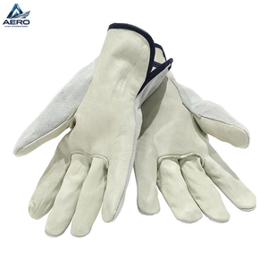 Elasticated Wrist Design Secure Fit Reinforced Construction For Warehouse & Handling General Purpose Split Leather Safety Driver - Product Image 4