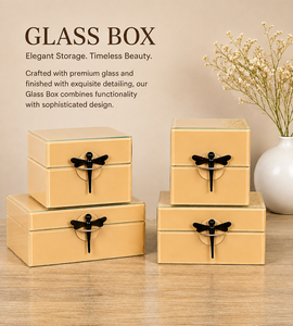 Luxury Yellow Color Mirror <b>Glass</b> Decorative Storage Box Key <b>Knob</b> Premium Jewelry Vanity Organizer Boxes Home Decor Lacquer - Product Image 6