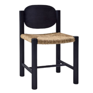 Muebles de silla de restaurante de madera de teca de diseño minimalista con asientos de cuerda suaves y suaves cómodos y modernos de alta calidad - Product Image 1