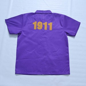 Wholesale High Quality Premium Custom Applique Embroidered Stand Knitted Casual Boxy Cropped Zip Quick Dry Work <b>Shirts</b> Men 100% - Product Image 6