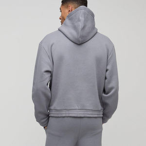 Sudaderas con Capucha para Hombre, Color Gris Oscuro, 100% Mezcla de Algodón, Diseño Personalizado, Hombros Caídos, Talla Grande, Cálidas para Invierno, Venta al Por Mayor OEM - Product Image 4