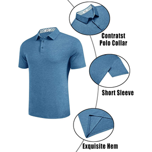 Polo para Hombre, Primavera y Otoño, Casual, Nuevo, Color Marrón, Manga Corta - Product Image 2