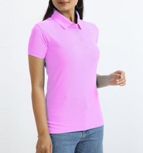 Polo de última llegada con estampado moderno para mujer, color caqui liso, atlético, transpirable, informal y personalizado. - Product Image 3