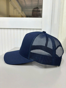 Wholesale Hand 3D Embroidered 5-Panel Polyester Unisex Trucker Caps Custom Logo Outdoor Comfortable Structured Cap Vietnam OEM - Product Image 3