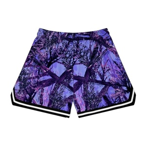High Quality Custom Solid Mesh Shorts Men Basketball Printed Double <b>Layer</b> Breathable Quick Dry OEM Service Summer Elastic Waist - Product Image 2