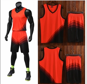 Conjunto de Camiseta de Baloncesto para Hombre, Cuello en V, Sin Mangas, Impresión por Transferencia de Calor, Poliéster que Absorbe la Humedad, Pantalones Cortos Deportivos - Product Image 2