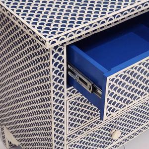 Cajón con Incrustaciones de Hueso de ILAHI, Diseño Moderno con Detalles de Ágata, Mueble Portátil para el Hogar - Product Image 4