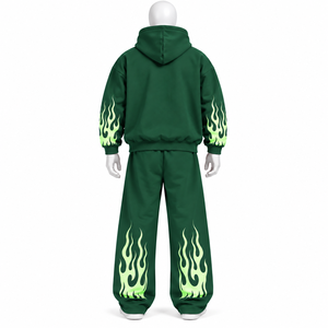 AMSEC INDUSTRY Sweat-shirt et pantalon de survêtement surdimensionnés personnalisés avec logo imprimé, streetwear, tissu 100% coton, en vente - Product Image 2
