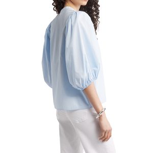 Blusa Elegante para Mujer con Mangas Fruncidas y Cuello con Botones, Top Informal de Moda, Tela de Chifón, Corte Regular, Antibolitas y Transpirable - Product Image 5