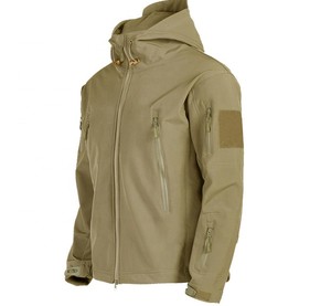 Chaqueta Impermeable de Softshell con Capucha para Hombre, Cortavientos de Forro Polar para Senderismo y Camping, Abrigo de Otoño con Cierre de Cremallera de Secado Rápido - Product Image 1
