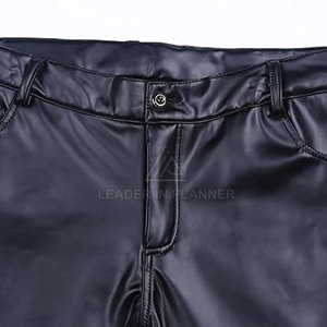 Pantalones de Cuero para Hombre de Alta Calidad, Lavados, Casuales, de Color Sólido, Más Vendidos, a Precio Económico, para Adultos - Product Image 5