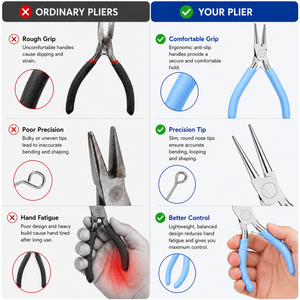 Round Nose Jewelry Pliers <b>Wire</b> Loop Making Tool for Beading Earring Repair <b>Craft</b> Supplies - Product Image 6