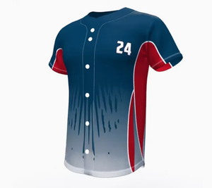 T-shirt de softball en promotion, impression par sublimation de logo personnalisé, maillot de baseball 100% polyester, séchage rapide - Product Image 2