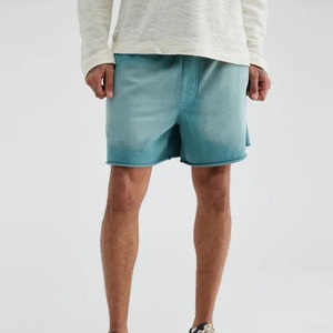 Shorts Bermuda en coton uni pour homme avec poches, taille élastique, style décontracté - Product Image 4