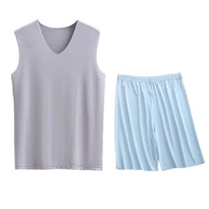 Ensemble débardeur et short pour homme 100 % coton, respirant et de haute qualité, idéal pour l'été - Product Image 4