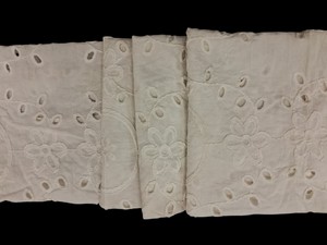 Tela Bordada con Ojales de Algodón Blanco Premium en Oferta – 100% Algodón Puro, Tela Floral Schiffli Teñible para Vestidos - Product Image 3