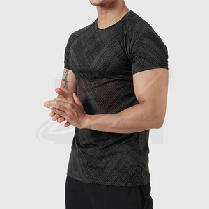 Vêtements de sport respirants et extensibles pour la course à pied, l'entraînement et la remise en forme, t-shirt de compression pour homme, vêtements de sport doux et confortables - Product Image 1