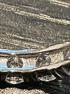 Bague d'éternité pour femme en moissanite véritable plaquée or, argent 925, 2-5 mm - Product Image 3