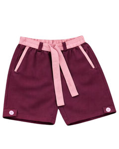 Men Burgundy Sleeveless Tank Top & Matching Shorts <b>Set</b> Casual Summer Cotton Outfit Contrast Pink Trim Drawstring Two Piece <b>Set</b> - Product Image 5