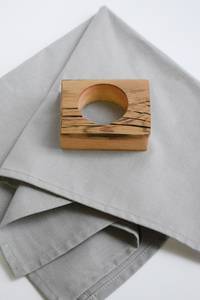 Personalized Bamboo Napkin <b>Ring</b> Square Wooden Table Decor Custom <b>Name</b> Engraved Dinner Napkin Holder for Wedding - Product Image 5