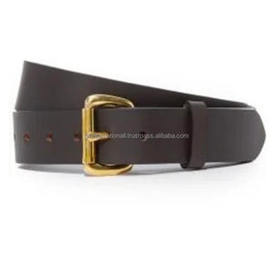 Ceinture en cuir décontractée unie disponible en pleine fleur disponible dans toutes les tailles personnalisées fabriquées en Inde Ceinture décontractée en cuir à la mode pour hommes - Product Image 1