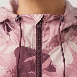 Stylish <b>Women</b> <b>Windbreaker</b> Jacket Hooded Lightweight Outdoor Sportswear Zip Front Breathable Fabric With Side Pockets - Product Image 6