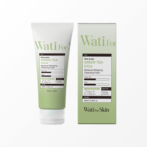 Nettoyant visage Watiforskin, mousse nettoyante légèrement acide au thé vert et au Cica, hydratante et non irritante, crème nettoyante pour le visage - Product Image 1