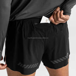 Pantalones Cortos Deportivos de Compresión para Hombre, de Cintura Alta, Secado Rápido, Transpirables, Impermeables, con Bolsillos para Correr y Hacer Ejercicio - Product Image 6