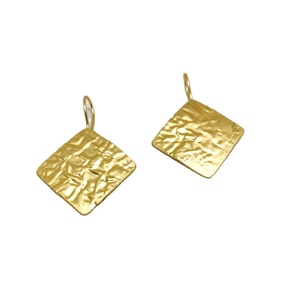 Pendientes colgantes de latón dorado para mujer y niña, diseño occidental, acabado mate, a la moda - Product Image 1
