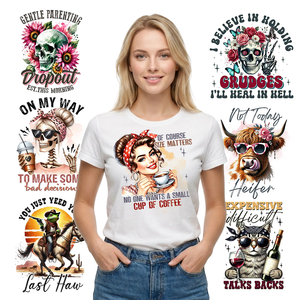 Factory Artwork West Cowboy Hip-Hop Bear Sports Themed Dtf Ready To Press Transfers <b>Funny</b> Sarcastic Dtf Transfer For T-Shirt - Product Image 1