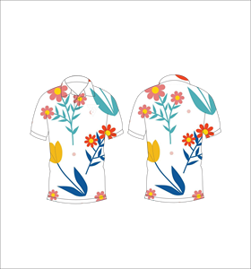 Polo à imprimé floral coloré pour hommes, manches courtes, décontracté, mode été, t-shirt de golf - Product Image 3
