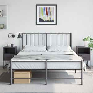 Ensemble de 2 armoires de chevet en acier noir pour salon, 14,2 x 15,4 x 23,8 pouces - Product Image 1