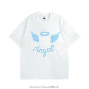 เสื้อยืดพิมพ์ลายพัฟยอดนิยมสำหรับผู้ชายเสื้อผ้าแนวสตรีท OEM ระบายอากาศได้ดีผลิตจากโพลีเอสเตอร์/ ผ้าฝ้าย - Product Image 2