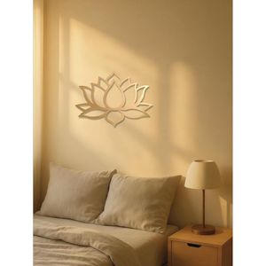 Arte Murale Moderna in Metallo a Forma di Loto, Design Verticale di Grandi Dimensioni, Decorazione Mozzafiato per Soggiorni e Feste Nuziali - Product Image 1