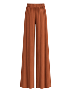 Custom Rust Wide Leg Pants Women Casual High Waist <b>Drawstring</b> <b>Trousers</b> Loose Fit Straight Pants Comfortable Lounge Wear Fashion - Product Image 5