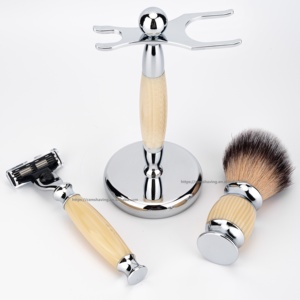 ชุดโกนหนวดแบบ3ชิ้นสำหรับผู้ชายชุดโกนหนวดแบบหัวแปรงไนลอน3ชิ้น - Product Image 2