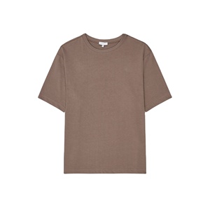 Haute qualité marron couleur O cou col à manches courtes personnalisé imprimer votre logo coton personnalisé hommes haute qualité t-shirts - Product Image 6