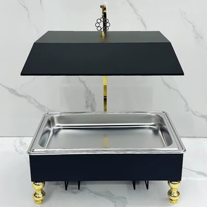 Hotel Indian Wedding Banquet Stainless Steel Food <b>Warmer</b> Gold & Silver <b>Buffet</b> Round Chafing Dish - Product Image 6