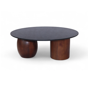 Elegante Mesa de Centro con Tapa de Mármol y Base de Metal, Mesa de Salón Moderna, Mueble Funcional para el Hogar - Product Image 1