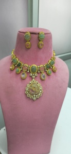 Conjunto de collar de calidad premium, perfecto para fiestas, bodas, ocasiones festivas, ligero, hermoso, único, diseño clásico. - Product Image 5