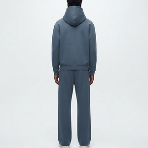 Conjuntos de Sudadera y Pantalones Deportivos Holgados de Alta Calidad del Fabricante, Trajes Deportivos Azules Personalizados, Conjuntos Deportivos de Algodón Lisos y Oversize - Product Image 3